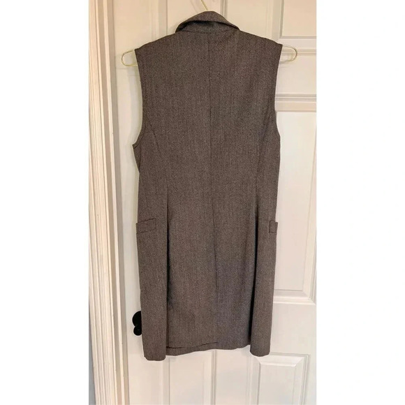 Maggie Lawrence Women’s Size 10 Full Zip Sleeveless Grey Midi Dress Formal - Picture 4 of 8